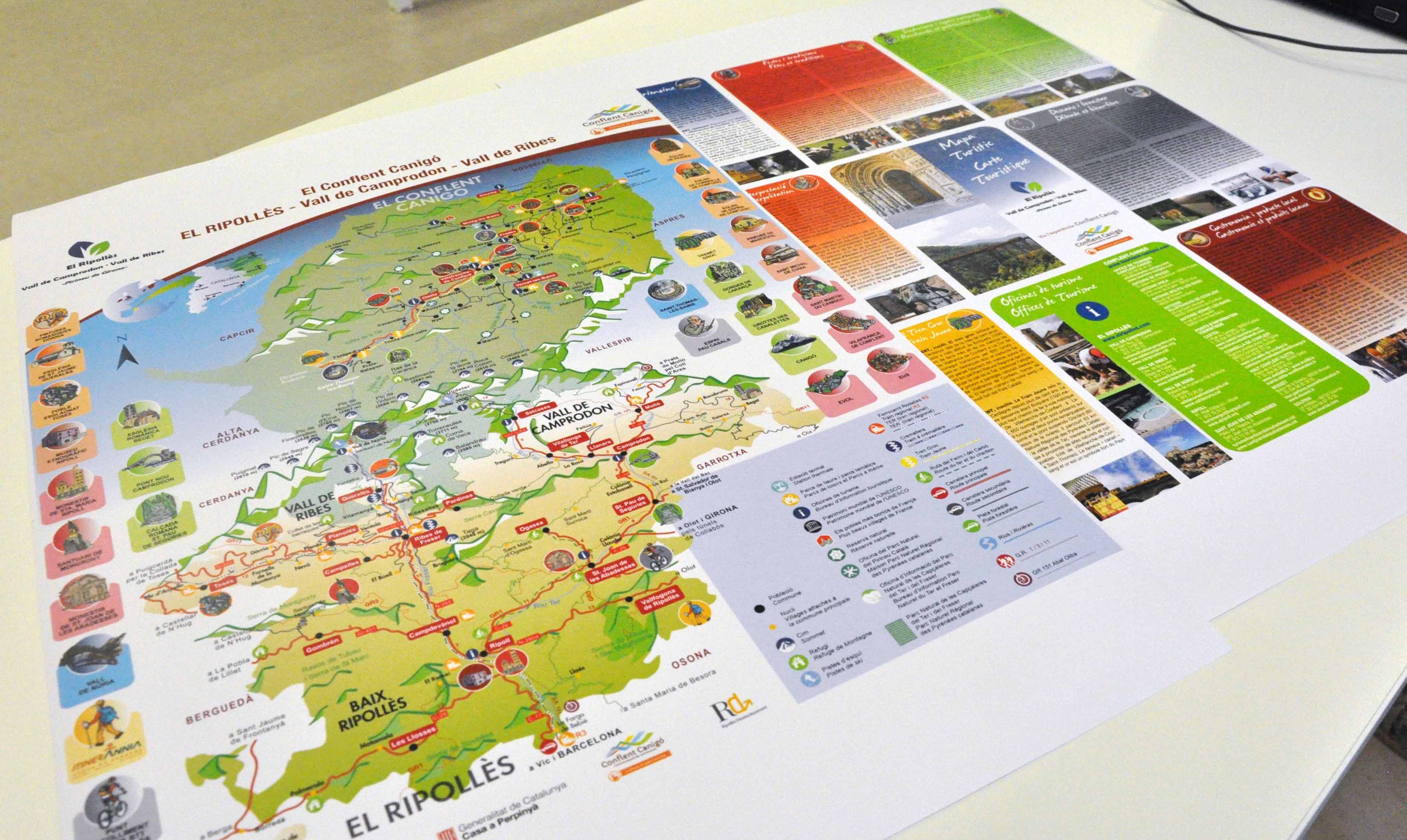 El mapa turístic del Conflent i el Ripollès, a punt de veure la llum