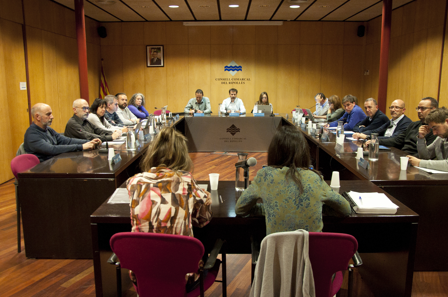 Imatge de la sessió del ple, amb tots els consellers comarcals